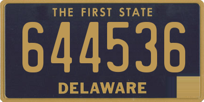 DE license plate 644536