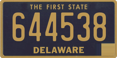 DE license plate 644538