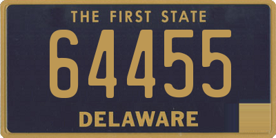 DE license plate 64455