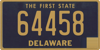 DE license plate 64458