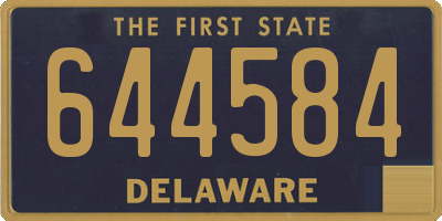 DE license plate 644584