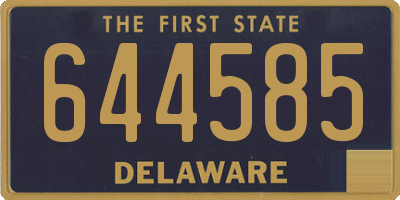 DE license plate 644585