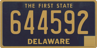 DE license plate 644592