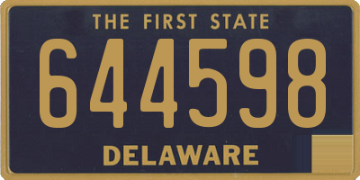 DE license plate 644598