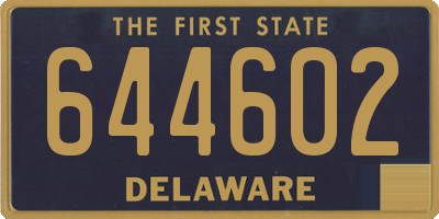 DE license plate 644602