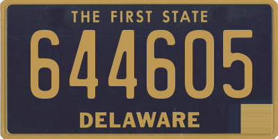 DE license plate 644605