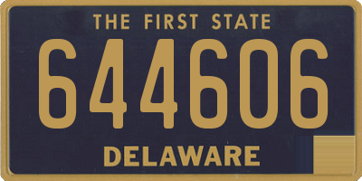 DE license plate 644606