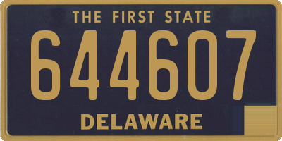 DE license plate 644607