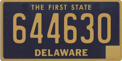 DE license plate 644630