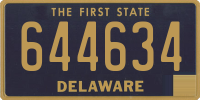 DE license plate 644634
