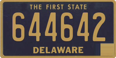 DE license plate 644642