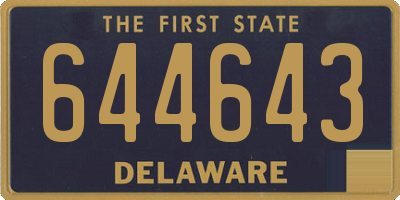 DE license plate 644643