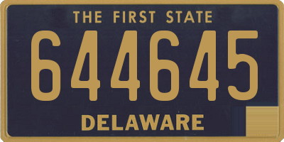 DE license plate 644645