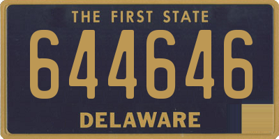 DE license plate 644646