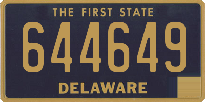 DE license plate 644649