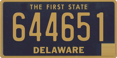 DE license plate 644651