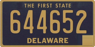 DE license plate 644652