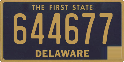 DE license plate 644677