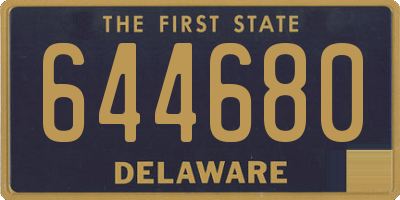 DE license plate 644680