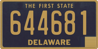 DE license plate 644681