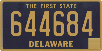 DE license plate 644684