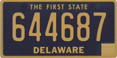 DE license plate 644687