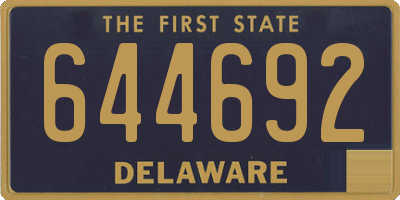 DE license plate 644692