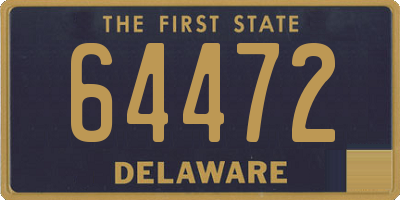 DE license plate 64472