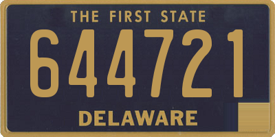 DE license plate 644721