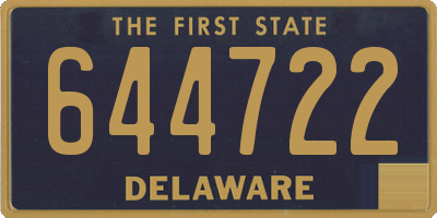 DE license plate 644722