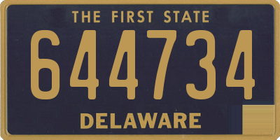 DE license plate 644734