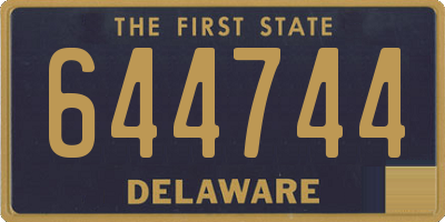 DE license plate 644744
