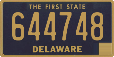 DE license plate 644748