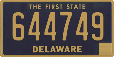 DE license plate 644749