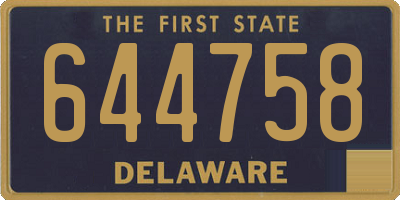 DE license plate 644758