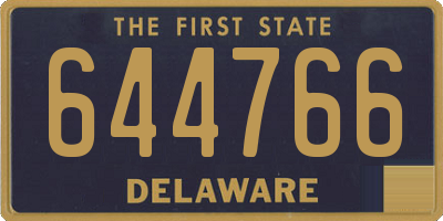 DE license plate 644766