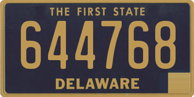 DE license plate 644768