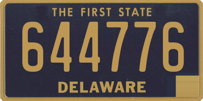DE license plate 644776