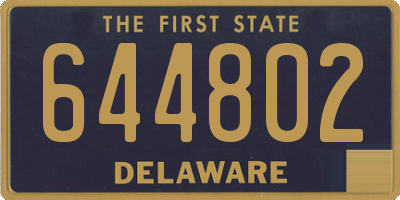 DE license plate 644802