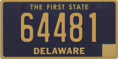 DE license plate 64481