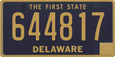 DE license plate 644817