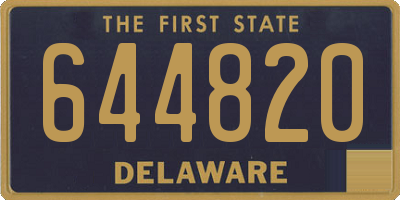 DE license plate 644820