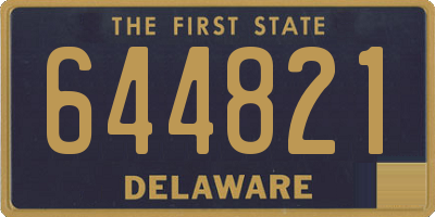 DE license plate 644821