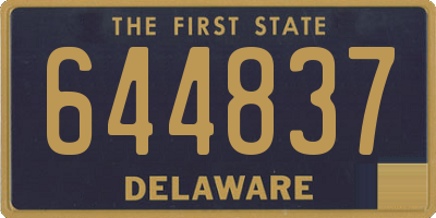 DE license plate 644837
