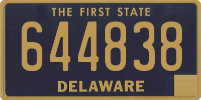 DE license plate 644838