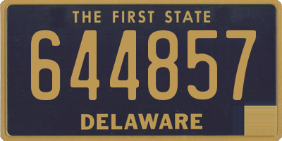 DE license plate 644857