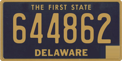 DE license plate 644862
