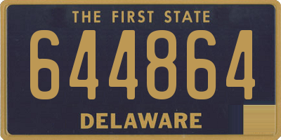 DE license plate 644864