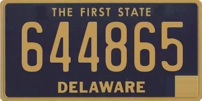 DE license plate 644865