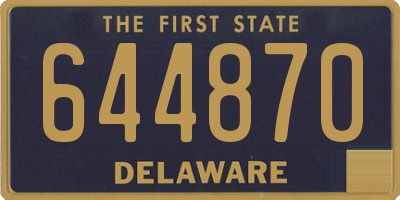 DE license plate 644870